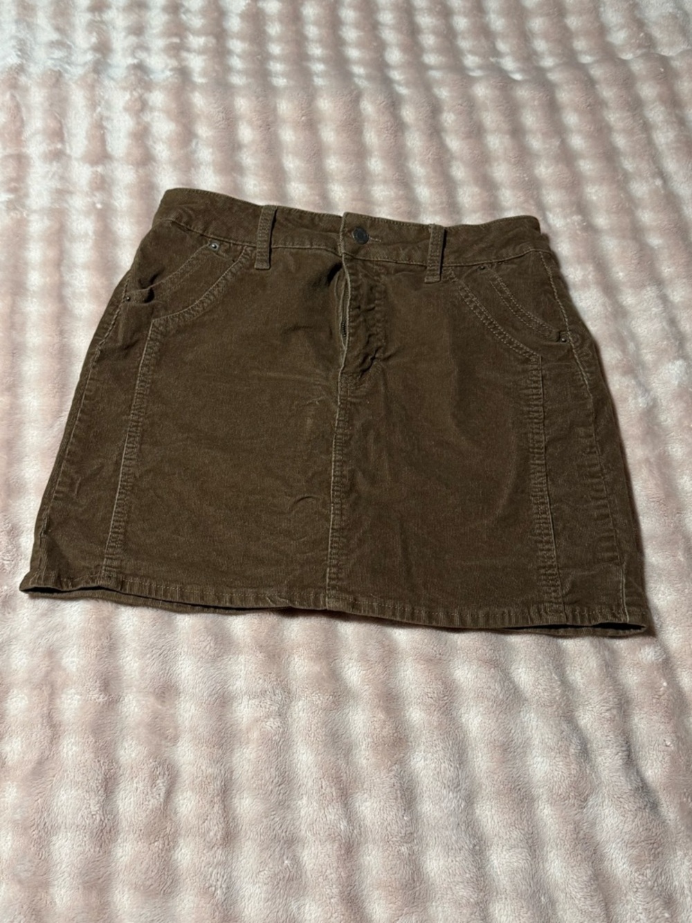 Time and Tru Brown Corduroy Mini Skirt